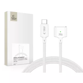   Tech-Protect Ultraboost MMC01 140W Magsafe 3 - Type-C mágneses Macbook töltőkábel 2m - fehér