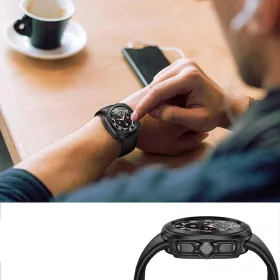   Tech-Protect DEFENSE védőtok edzett üveggel - Samsung Galaxy Watch Ultra 2024/2025 (47mm) - fekete