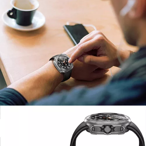 Tech-Protect DEFENSE védőtok edzett üveggel - Samsung Galaxy Watch Ultra 2024/2025 (47mm) - átlátszó