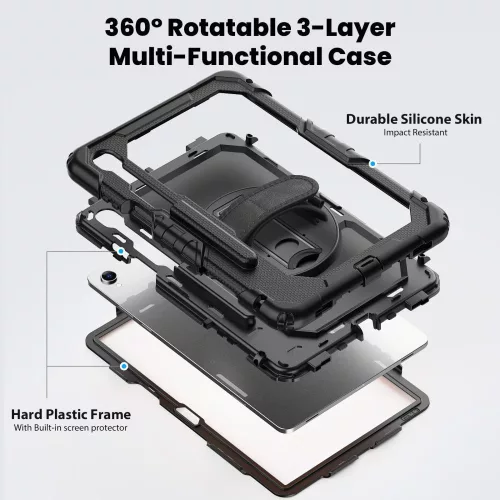 Tech-Protect Solid ütésálló tok Galaxy Tab S11 11,0" X730/X736B kijelzővédővel - fekete - OEM