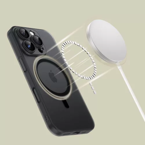 Tech-Protect Magslim Magsafe szilikon tok - Apple iPhone 16e/17e - matt fekete