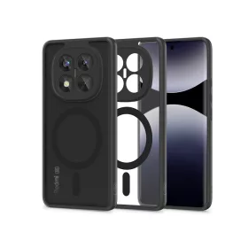   Tech-Protect Magmat Magsafe szilikon tok - Xiaomi Redmi Note 14 Pro 5G/Poco X7 5G - fekete/átlátszó