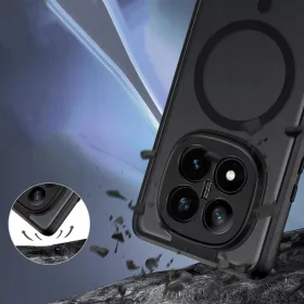   Tech-Protect Magmat Magsafe szilikon tok - Xiaomi Redmi Note 14 Pro 5G/Poco X7 5G - fekete/átlátszó