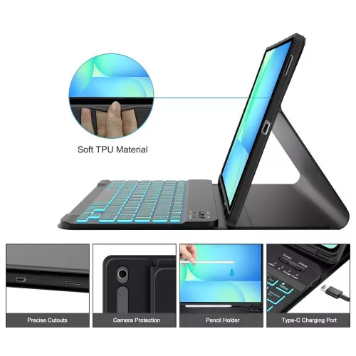 Tech-Protect tablet tok (SC Pen) - Samsung Galaxy Tab S10 FE+ 13,1" X620/X626B, bill. - fekete - OEM