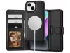 Tech-Protect Wallet Flip oldalra nyíló tok + Magsafe tok - Apple iPhone 15 - fekete
