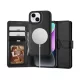 Tech-Protect Wallet Flip oldalra nyíló tok + Magsafe tok - Apple iPhone 15 - fekete