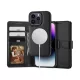 Tech-Protect Wallet Flip oldalra nyíló tok + Magsafe tok - Apple iPhone 15 Pro - fekete