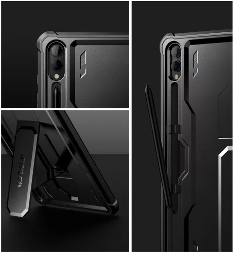 Tech-Protect Kevlar Pro ütésálló tok - Samsung Galaxy Tab S9+ / S10+ 12,4" X810/X816B/X826B - fekete
