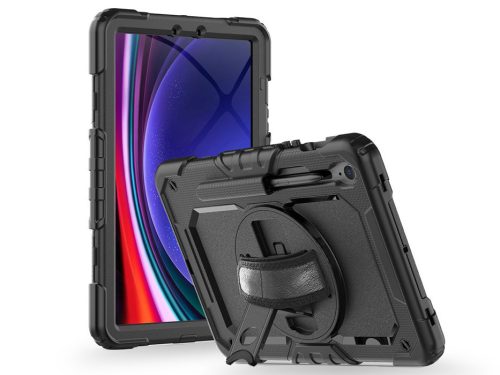 Tech-Protect Solid ütésálló tok Samsung Galaxy Tab S9 FE/S10 FE 10.9 kijelzővédővel - fekete - ECO