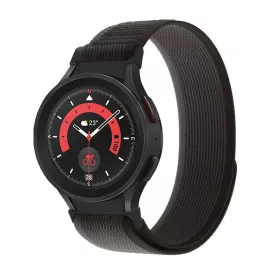   Tech-Protect - Galaxy Watch 4/5/5 Pro/6/7/FE nylon sportszíj - 40/42/43/44/45/46/47mm - fekete - OEM