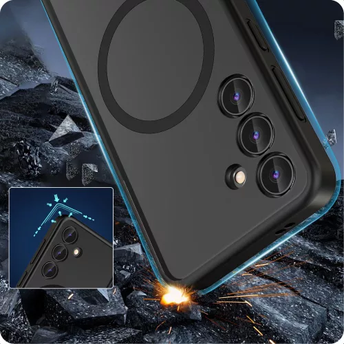 Tech-Protect Magmat Magsafe szilikon tok - Samsung SM-S928 Galaxy S24 Ultra - matt fekete