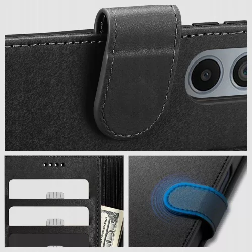 Tech-Protect Wallet Flip oldalra nyíló tok - Samsung SM-S921 Galaxy S24 - fekete