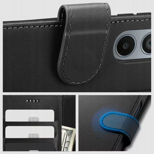 Tech-Protect Wallet Flip oldalra nyíló tok - Samsung SM-A556 Galaxy A55 - fekete