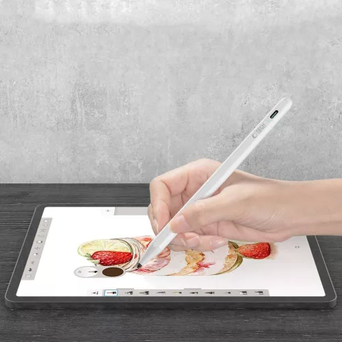 Tech-Protect Digital Magnetic Stylus Pen aktív toll rajzhoz, jegyzethez - Apple iPad-hez - fehér