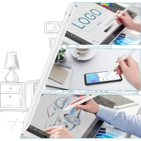   Tech-Protect Active Stylus Pen aktív toll rajzoláshoz,jegyzeteléshez, Android/iOS/Windows 10 - fehér