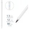 Tech-Protect Active Stylus Pen aktív toll rajzoláshoz,jegyzeteléshez, Android/iOS/Windows 10 - fehér
