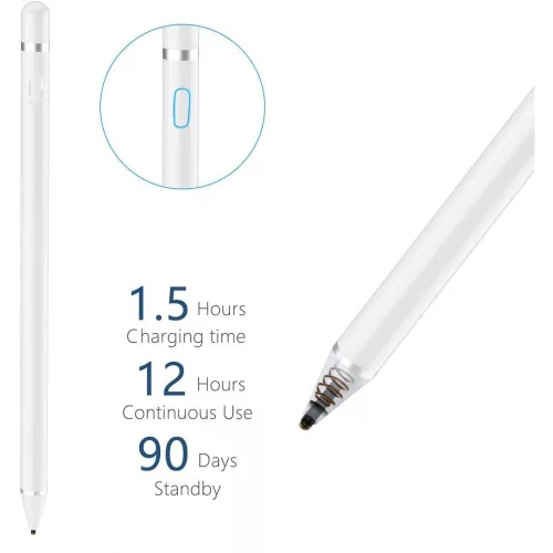 Tech-Protect Active Stylus Pen aktív toll rajzoláshoz,jegyzeteléshez, Android/iOS/Windows 10 - fehér
