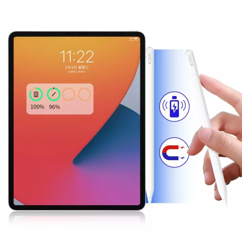 Tech-Protect Digital Magnetic Stylus Pen-2 aktív toll rajzhoz, jegyzethez, Apple iPad-hez - fehér