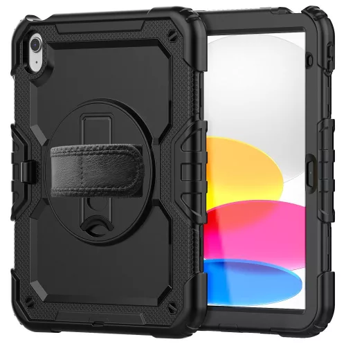 Tech-Protect Solid 360 ütésálló tok - Apple iPad 10.9 (2022)/iPad 11 (2025) - fekete - OEM