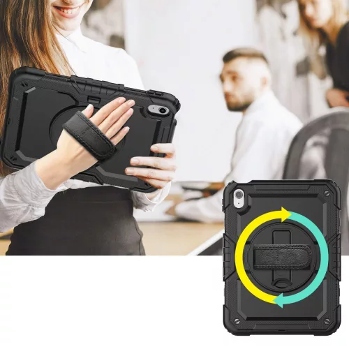Tech-Protect Solid 360 ütésálló tok - Apple iPad 10.9 (2022)/iPad 11 (2025) - fekete - OEM