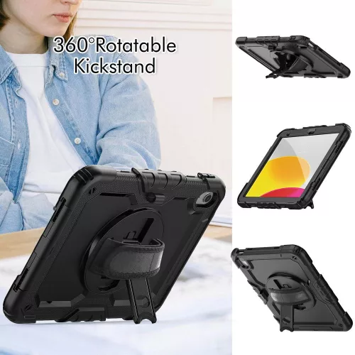 Tech-Protect Solid 360 ütésálló tok - Apple iPad 10.9 (2022)/iPad 11 (2025) - fekete - OEM