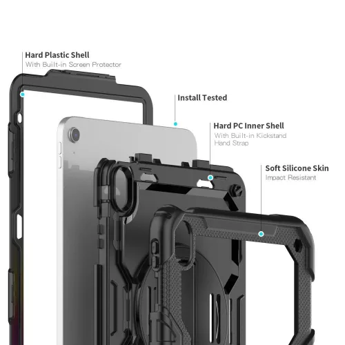 Tech-Protect Solid 360 ütésálló tok - Apple iPad 10.9 (2022)/iPad 11 (2025) - fekete - OEM