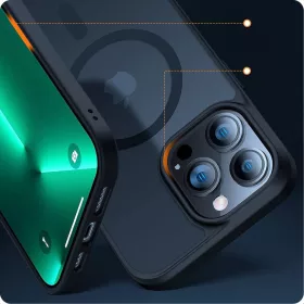   Tech-Protect Magmat Magsafe szilikon tok - Apple iPhone 15 Pro - matt fekete