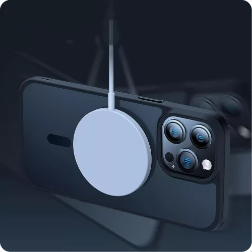 Tech-Protect Magmat Magsafe szilikon tok - Apple iPhone 15 Pro - matt fekete