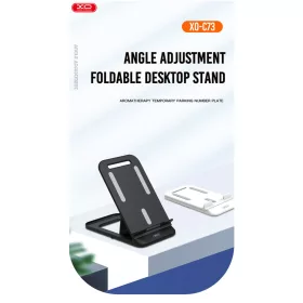   XO C73 Folding Desktop Phone Stand - asztali telefon/tablet tartó - fekete