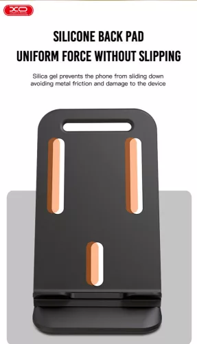 XO C73 Folding Desktop Phone Stand - asztali telefon/tablet tartó - fekete