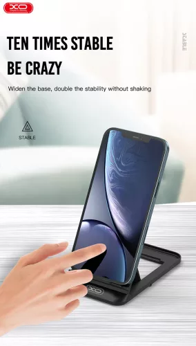 XO C73 Folding Desktop Phone Stand - asztali telefon/tablet tartó - fekete