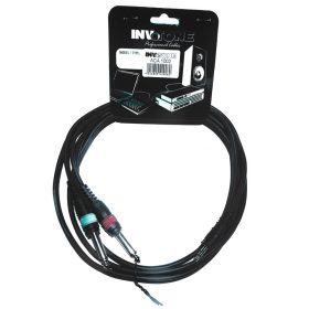   Invotone ACA1002 3,5-es Sztereo Jack  2 x 6,3 Mono Jack, 2 méter