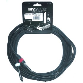   Invotone ACA1005 3,5-es Sztereo Jack  2 x 6,3 Mono Jack, 5 méter