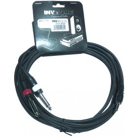   Invotone ACA3003 3,5-es Sztereo Jack  2 x 6,3 Mono Jack, 3 méter