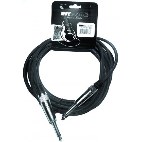 Invotone ACI1404BK 6,3 Mono Jack - 6,3 Mono Jack hangszerkábel, 4 méter
