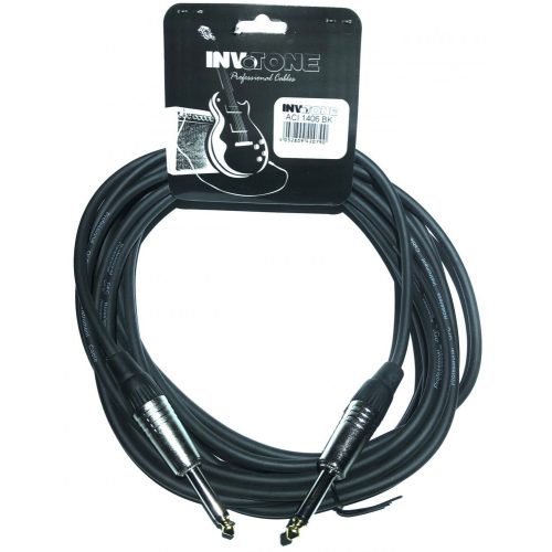Invotone ACI1406BK 6,3 Mono Jack - 6,3 Mono Jack hangszerkábel, 6 méter