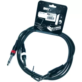   Invotone INSC200  6,3-es Sztereo Jack  2 x 6,3 Mono Jack, 2 méter
