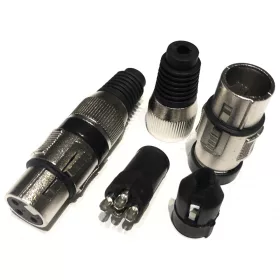   Invotone XLR3F200BK Szerelhető, fém törésgátlós Mama XLR