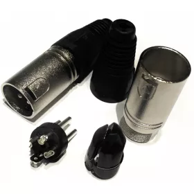   Invotone XLR3M100BK Szerelhető, gumi törésgátlós Papa XLR