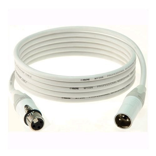 Klotz IceRock mikrofonkábel, 5 m – fehér színű Neutrik XLR3M - XLR3F csatlakozók, + fehér MY206 kábel