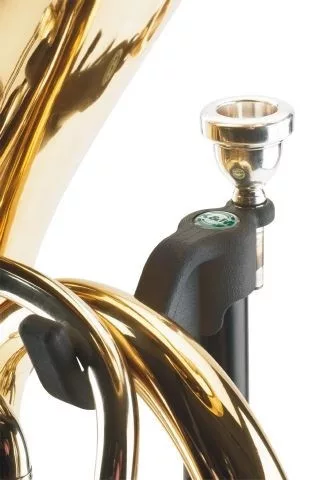 König & Meyer kürtállvány – bariton-, tenorkürthöz, gumi borítású tartóval, fekete