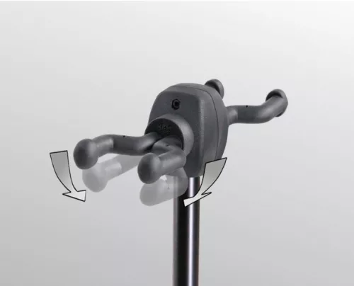 König & Meyer Double gitárállvány – 2 gitárhoz, de a bendzsó és az ukulele sem fogja rosszul érezni magát rajta