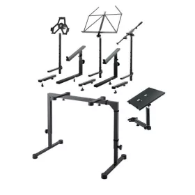   König & Meyer Omega billentyűállvány – állítható magasságú, stabil, fekete