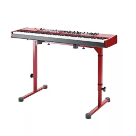   König & Meyer Omega billentyűállvány – állítható magasságú, stabil, rubinpiros