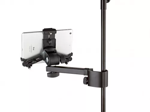 König & Meyer 19796 univerzális tablet PC tartó – állvány oszlopára rögzíthető, 163-242 x 102-189 x 5-11 méretű tabletekhez, fekete