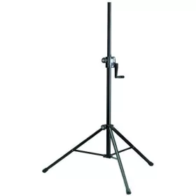   König & Meyer hangfalállvány – professzionális, kurblis emelés, műanyag rögzítők, fekete