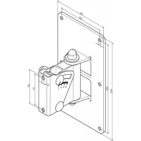   König & Meyer hangfaltartó, fali univerzális, dönthető lappal, max teherbírás 25 kg, fekete