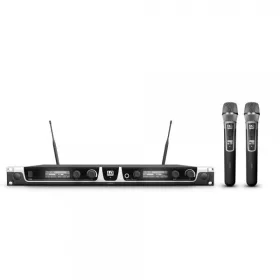   Ld Systems LDU505HHC2 diversity mikrofon készlet – dupla vevő, 2 db kondenzátor kapszulás kézi adóval, 584-608 MHz