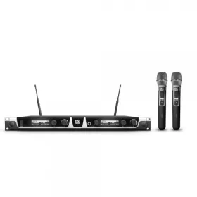   Ld Systems LDU518HHC2diversity mikrofon készlet – dupla vevő, 2 db kondenzátor kapszulás kézi adóval, 1785-1800 MHz