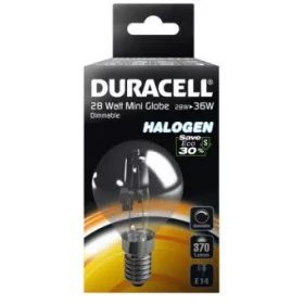 Duracell Halogén Mini Globe 28W E14 Égő